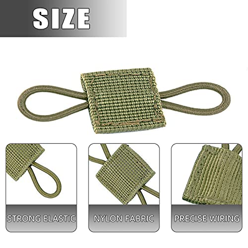 12 Pieces Tactical Backpack Vest Molle System Accessories, Outdoor Tool Tactical Vest Webbing Strap with Buckle, Tactical Binding Retainer for Antenna Stick Tube, Molle Strap Buckle Accessories - Image 4