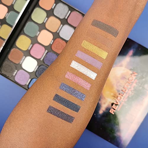 Makeup Revolution Forever Flawless Eyeshadow Palette, 18 Shimmer & Matte Colours, Enchated - Image 5