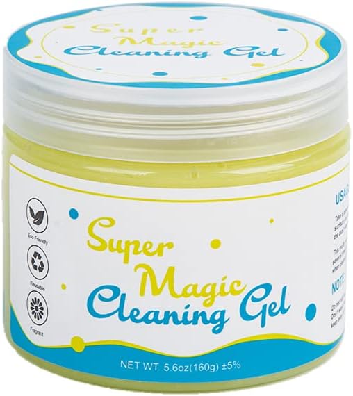 Super Magic Cleaning Gel Soft Sticky Dust Cleaner-Wipe Dust, Hair, Crumbs from Electronics, Keyboard, Keypad, Pad, Phone, Remote Control, Car A/C Vent. Reusable, Eco- Friendly and Lovely Fragrant