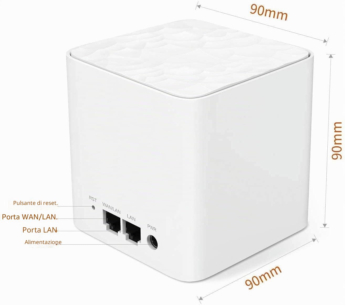 Tenda Nova MW3-3Pack (300m², FE), Dual Band AC1200, 2 Porte Ethernet 100Mbps, Modalità Router e Access Point, Parental Control, 3 Pezzi con Copertura Fino a 300㎡