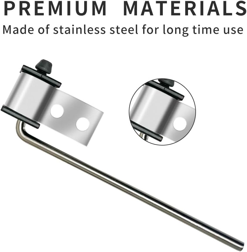 4 Pack Universal Stainless Steel Exhaust Hanger Rod Weld On Heavy Duty Exhaust Bracket Hanger - 3/8" Rod 10" Long