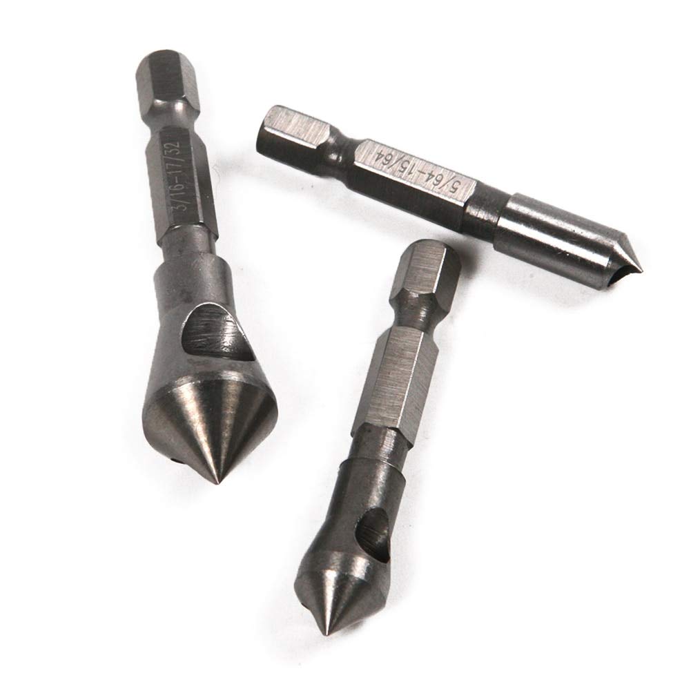 Buy 1/4" Hex Shank 90 Degree Chamfer Deburring Countersink Reamer