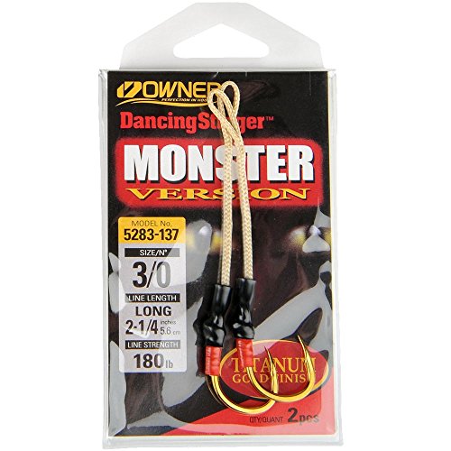 Owner American 5283-199 Dancing Stinger Assist Hook Monster Hook, Size 9/0, Multicolor