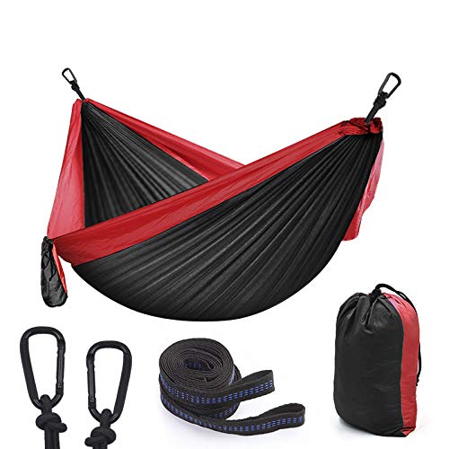 Hamac de camping 270 x 140 cm en toile de parachute ultra résistante