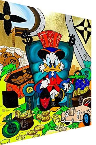 Magic Canvas Art Pop Art Dagobert Duck König Leinwandbild 1- teilig...