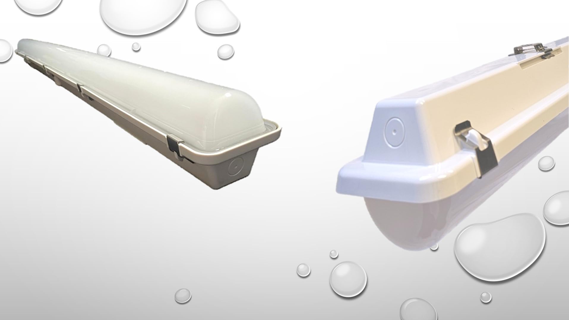 FP FLUOROLITEPLASTICS WE'VE GOT YOU COVERED Citadel Value Series LED Vapor Tight Fixture | Polycarbonate Housing | with Latching & Brackets | Made in USA | 1 PACK