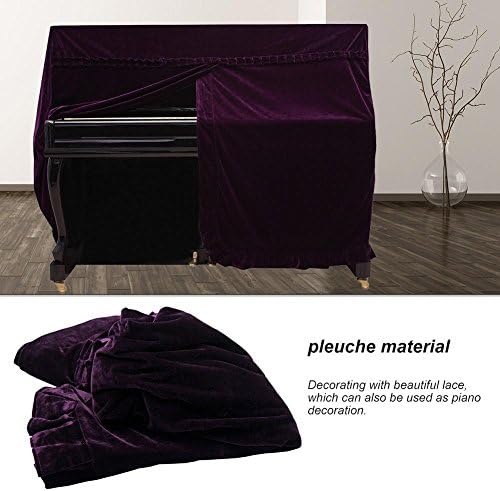 Alomejor Piano Cover Fashionable Full Piano Cover Cloth Art More Pleuche Decorated for Universal Upright Vertical Piano ()