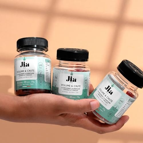 PACK 3 - JIA PARIS - Compléments Alimentaires - Pousse des Cheveux - Gummies Volume & Chute : Notre complément alimentaire végan et gourmand (3) Cover