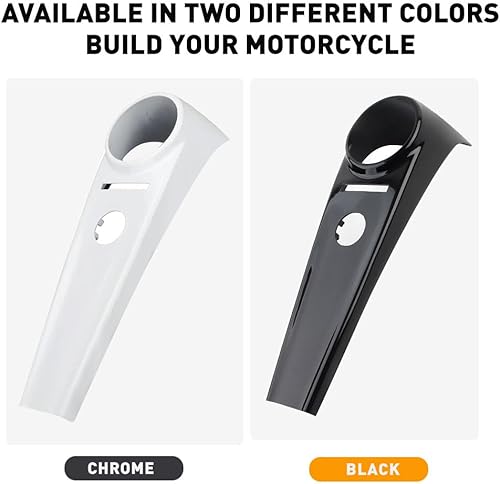 Miniatura 4 de FSFY - Consola de combustible Smooth Dash, cubierta para tanque de gas, consola de tablero lisa para Harley Softail 2000-2017, color negro