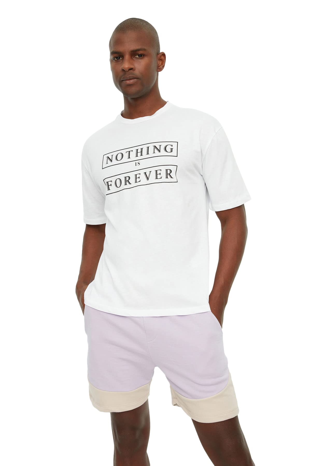 Trendyol Man Regular Basic Crew Neck Knit T-Shirt White