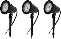 Kit 3 Espetos De Jardim Verde 7W IP65 Bivolt À Prova D'água