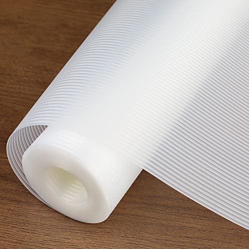 Image of Kitchen Shelf Cabinet Liner, Non-Adhesive Waterproof Durable Drawer Fridge Liner Mat for Kitchen Cabinet, Shelves, Refrigerator, Closet, Storage, Desks, Clear 24 Inches x 13.1 FT