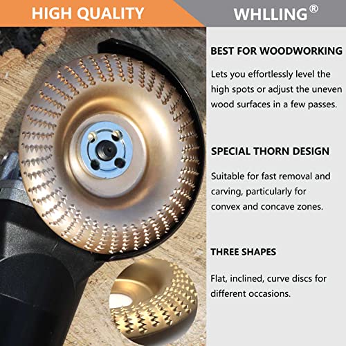 Whlling CJ01 4Pcs Wood Carving Disc Set For 4 Inch Or 4 1/2 Inch Angle Grinder thumb #5