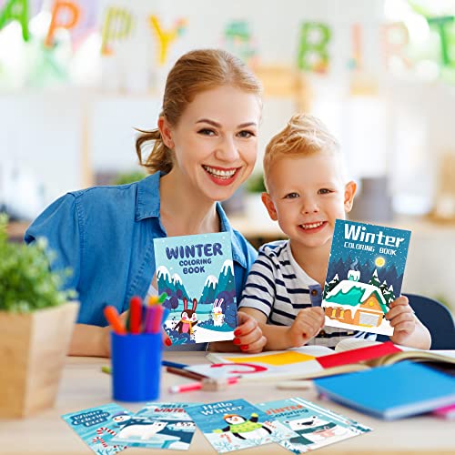 Dvbonike CAD-WINTER COLORING BOOKS 24PCS 24Pcs Winter Theme Coloring Books Including Snow Snowman Elk Christmas Tree Diy Art Drawing Patterns Birthday Party Favors Xmas Gifts Home Classroom Activity Supplies thumb #5