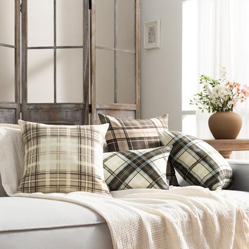 Phantoscope PH-FBGZ Buffalo Plaid Throw Pillow Covers Farmhouse Check Pillows Fall Decorative Pillow Cover Indoor Outdoor Throw Pillows Twill Square Pillow Cases thumb #4