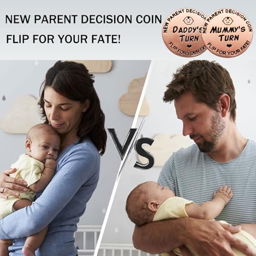Image of Funny Baby Gift New Parents Decision Gift,Pregnancy Gifts New Dad Mom Gifts,New Parents Gifts for Couples Halloween Thanksgiving for First Time to be Moms Dads Daddy Mummy Double Sided