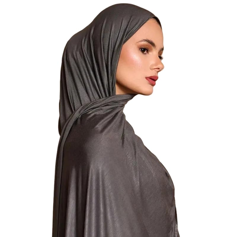 Jersey Hijab Scarf for Women Soft Muslim Africa Ramadan Plain Head Wrap Turban Shawl Scarves Lightweight3