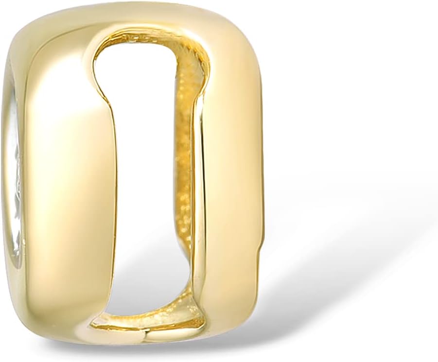 Santuzza 10K Yellow Solid Gold Miracle Plate Genuine Diamond Dainty Pendant Without Chain for Women - Image 2