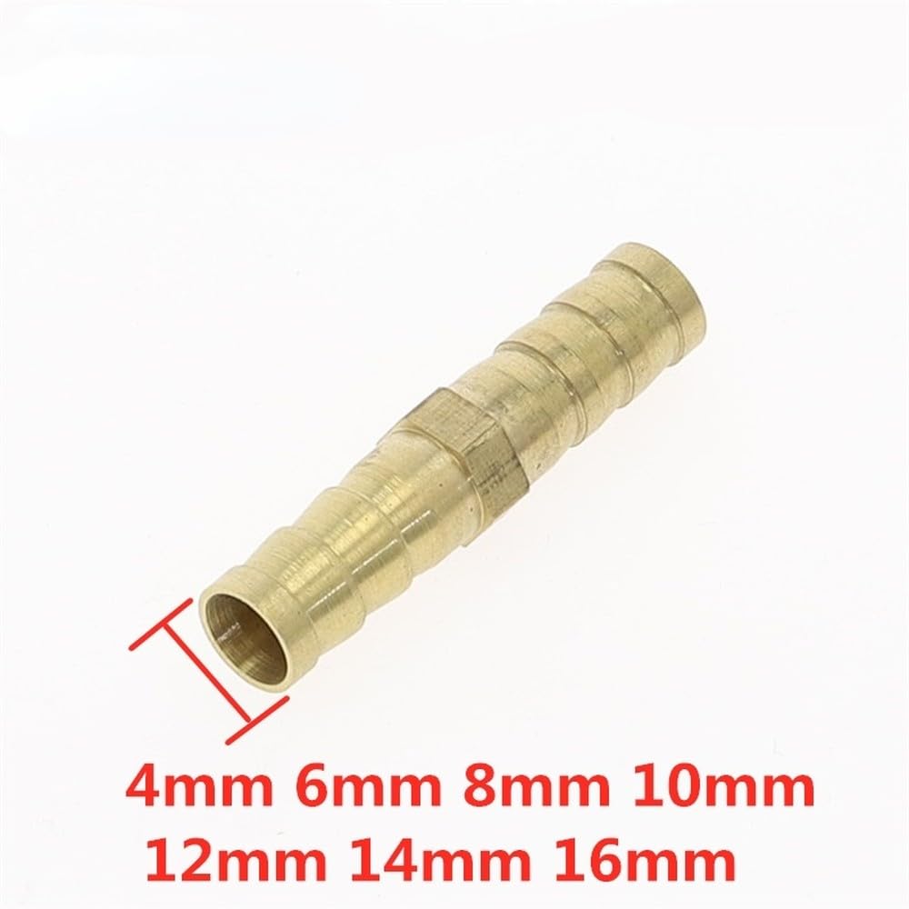 Raccord droit en laiton pour tuyau d'arrosage, embouts cannelés égaux, 4 mm, 5 mm, 6 mm, 8 mm, 10 mm, 12 mm, 19 mm, 25 mm, connecteur de coupleur cann