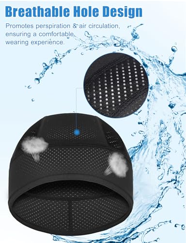 Becellen 2 Pièces Bonnets de Cyclisme, Respirant Été Bonnet de Sport Élastique Casquette Vélo Skull Cap Doublure Casque pour Homme & Femme – vue 3