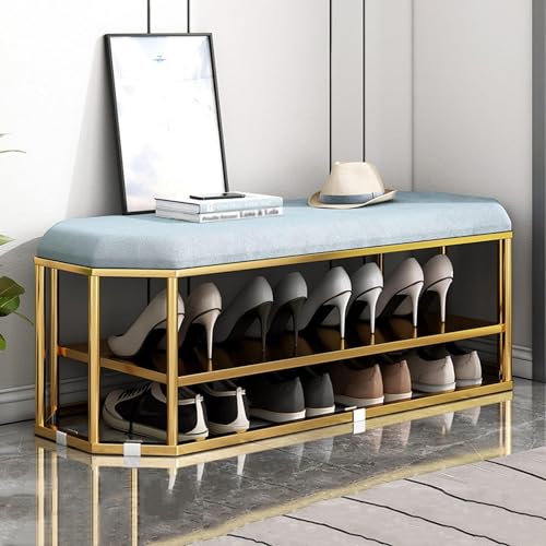 Tabouret d'entrée avec canapé coussin souple et banc de rangement chaussures