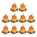 Toyvian 10Pcs Miniature Campfire Dollhouse Fire Ornament Decor Model Fire Model Handicraft Fake Fire Kids Pretend Toy Resin Bonfire Model Miniature Decoration