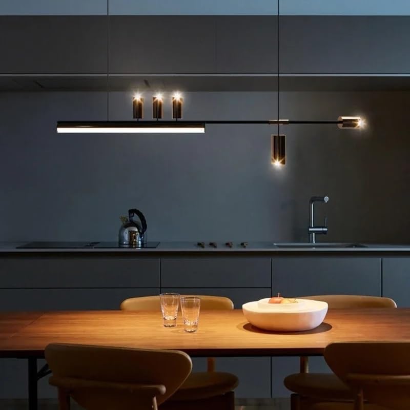 Luminaire suspendu dimmable noir 120cm avec réglage créatif