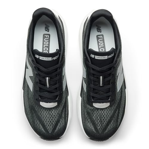 New Balance New Balance Men's FuelCell Rebel V5 Running Shoe, Black/Silver Metallic/White, 9 M