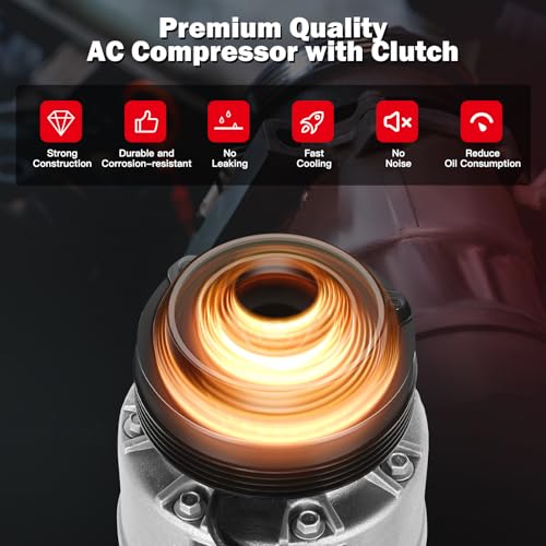 Image of CCIYU AC Compressor with Clutch for BMW X5 3.0L 2003 2004 2005 2006