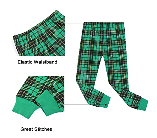 Benaive Boys Christmas Pajamas Kids Xmas Holiday Pjs 100% Cotton, 2-Piece Boys Sleepwear Long Sleeves Set Size 10 - image 6
