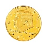 Donald Trump Gold Coin, 2017 Gold Plated Collectable Coin, 45th President - 1 Pack (Glod)