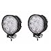 Produktbild MCTECH 2*27W Runde LED Offroad Flutlicht Reflektor Scheinwerfer Arbeitslicht SUV, UTV, ATV Arbeitsscheinwerfer Zusatzscheinwerfer Offroad Scheinwerfer 12V 24V Rückfahrscheinwerfer IP67 (2 Stück Per Set)