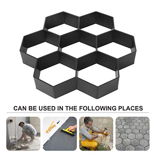 1PC Concrete Forms Molds Stepping Stone Paver Hexagon Maker Molding Reusable 29x28x4.5cm IC288Y9154816Y0F 0 - Thumbnail 6