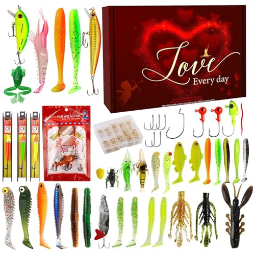 Señuelos de agua dulce con movimiento natural kit de vinilos blandos para pesca de perca