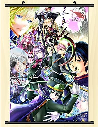 Amazon Lyutong エンドのセラフ 柊しわ アニメのきれいな女の子防水布ぶら下げ絵 アートウォールスクロールポスター リビングルーム ベッドルーム クラブウォールアートの装飾opp バッグパッケジン Size 60x90cm 23 62x35 43inch ウォールステッカー オンライン通販