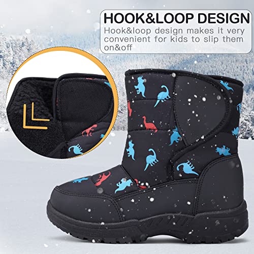 K KomForme Boys & Girls Snow Boots Warm Anti-Slip Outdoor Winter Shoes (Toddler/Little Kid/Big Kid)4