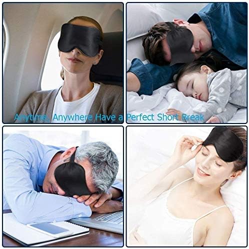 Miniatura 5 de Máscara para dormir de seda, máscara de ojos de seda natural, máscara de sueño de seda para mujeres y hombres, máscara de dormir para niñas, suave y