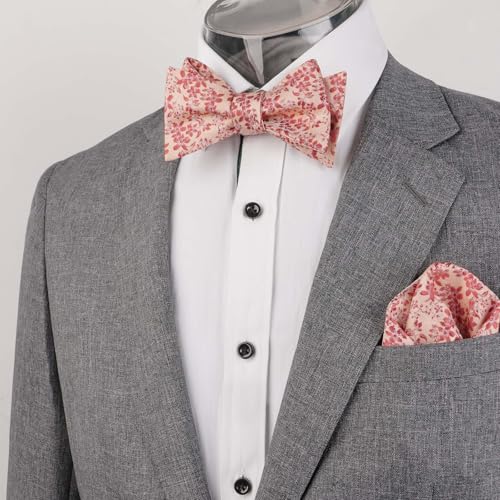 Image of Alizeal Mens 2pcs Floral Pattern Bow Tie Set