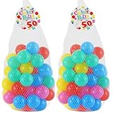 キャプテンスタッグ(CAPTAIN STAG) レジャー用品 PE ミニ カラーボール 50球 UX-2559 (× 2)