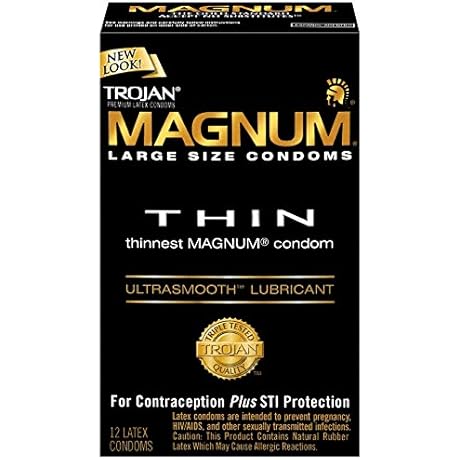 Trojan Magnum Thin: 12 Count (Pack of 2)