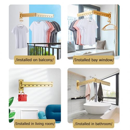 Porte-vêtements mural pliable pour optimiser les petits placards