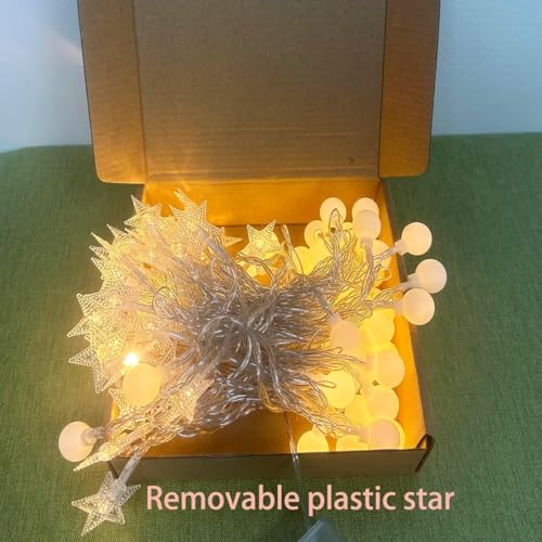 Mixtooltoys LED String Lights, Globe & Star Fairy Lights with USB Power for Christmas Wedding Party Decoration (10M - Image 3