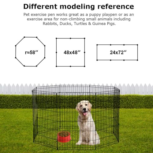 Image of BestPet | Foldable Dog Playpen | 36 Inch, 8 Panels | Metal Pet Exercise Pen