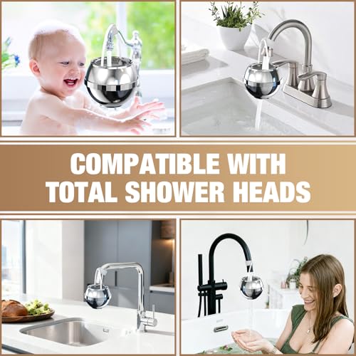 Image of SHLLKTTRY Bath Water Filter for Tub Faucet with Overflow,Filtration,Remove Contaminants,Chlorine,Fluoride,Hard Water Softener,Enhances Health of Skin,Hair,Nails,Relieve Eczema,3,000 Gallons,Chrome