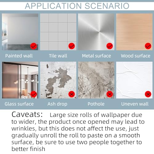 Image of practicalWs Marble Wallpaper Granite White and Gray Wall Paper Roll 35.4 inch x 118 inch Kitchen Countertops Cabinet Furniture is Renovated Thick Vinyl Easy to Remove Without Leaving Glue Upgrade