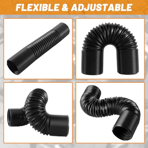 Image of 3 Inch Cold Air Intake Pipe: Universal Flexible Duct with Length from 10 inch to 40 inch for Customize Air Intake System Hose Tube (Pack of 2)
