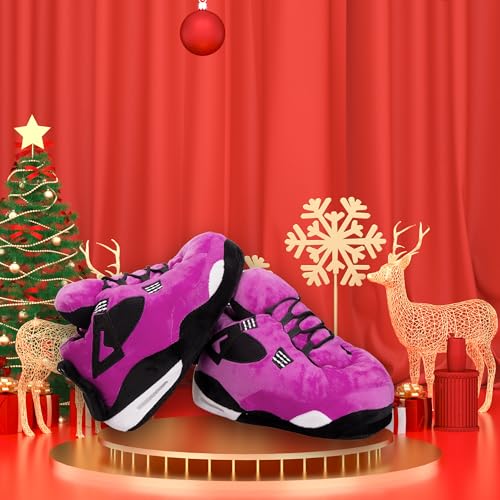 Image of Plush Sneaker Slippers, 17 Styles-Quiet Soles (No Waking Loved Ones), Anti-Slip Dry Indoor, Cozy for Cold Days, US 8-12 Unisex