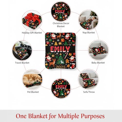 Image of Personalized Baby Blanket, Custom Baby Blanket for Boys & Girls, Baby Blanket with Name, Baby Shower, Easter, Christmas, Birthday Newborn & Toddler Gifts, Baby Gifts