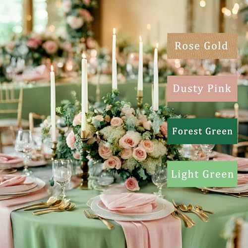 Image of 8 Rolls Crepe Paper Streamers, Rose Gold and Green Streamers Party Decorations for Birthday Baby Shower Wedding Bachelorette Party Bridal Shower Engagement Woodland Safari Spring