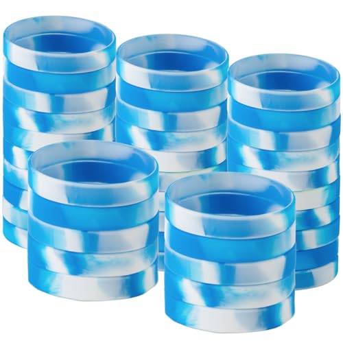 IDREAMBAND 100 pcs Rubber Bracelets Wristbands Colored Blank Bracelets Silicone Wristbands for Men Women Teen